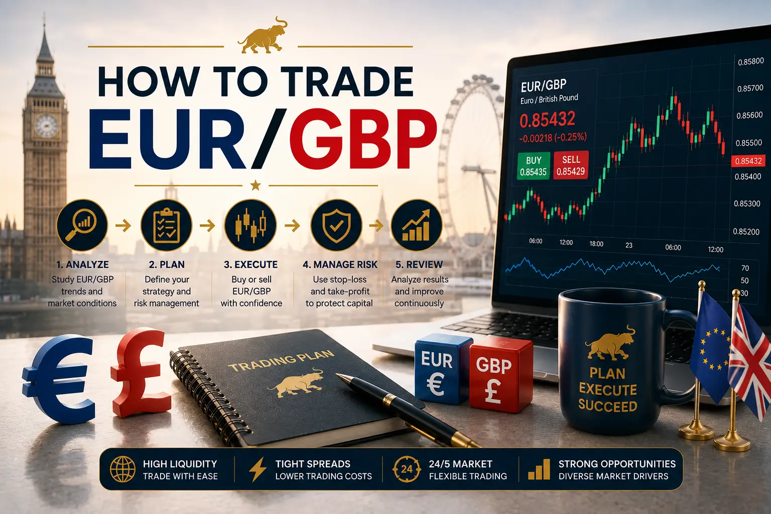 How to Trade EUR/GBP: Drivers, Costs, and Sessions
