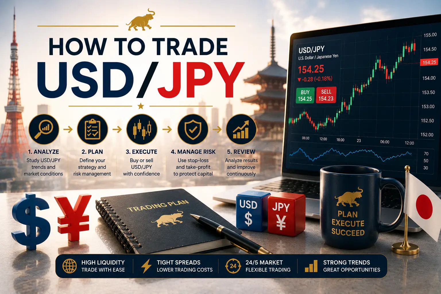 How to Trade USD/JPY: Carry Trade, Yields, and the Yen
